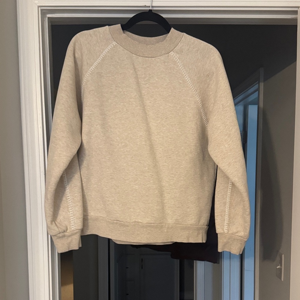 UGG Tan Pullover with Ribbed Cuffs